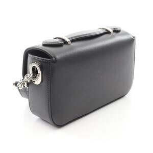 Gucci Leather Black Shoulder Bag Double GG